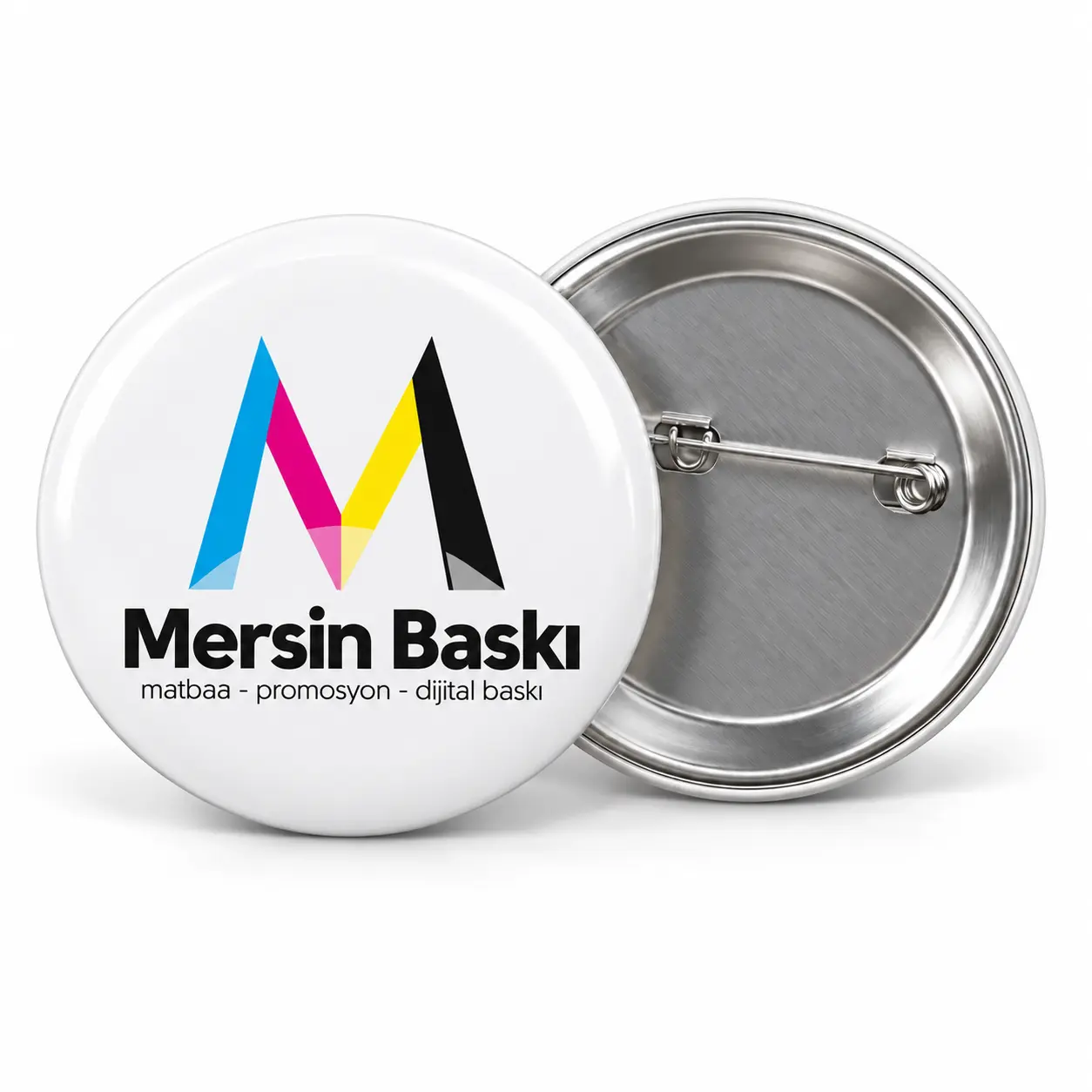 58 mm İğneli Rozet – Mersin Baskı logolu ürün görseli