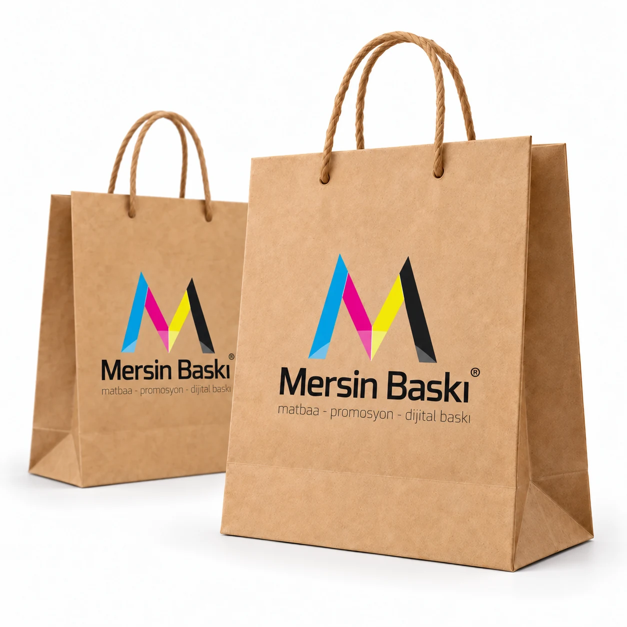 Kraft Karton Çanta – Mersin Baskı logolu ürün görseli